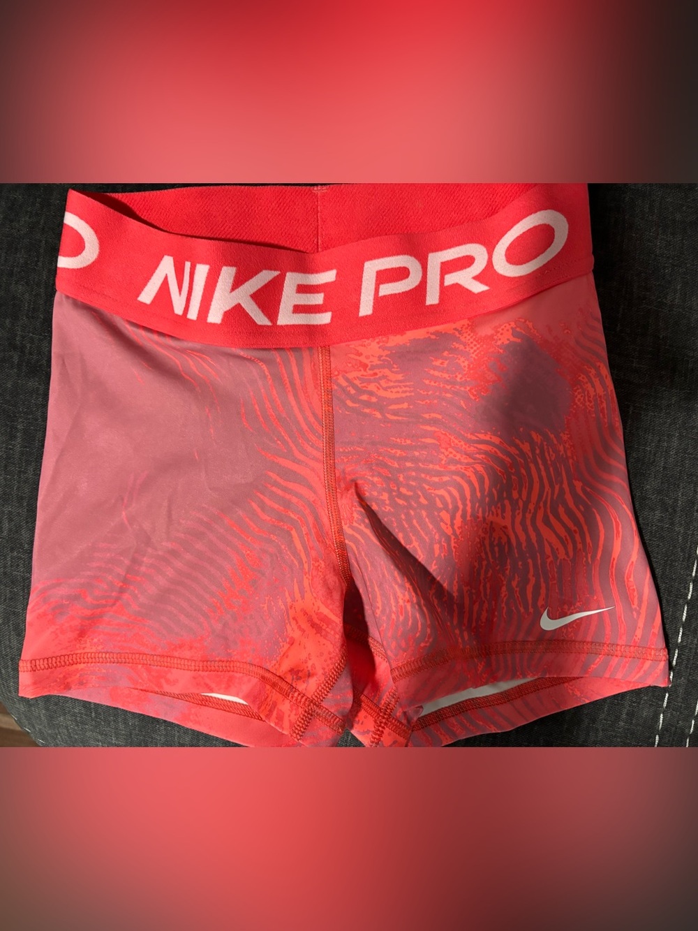 Nike Pro Women's Coral/Red Compression Shorts